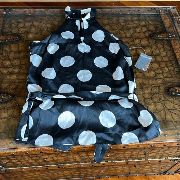 Kenneth Cole Reaction Black/White blouse - Picture 1 of 4